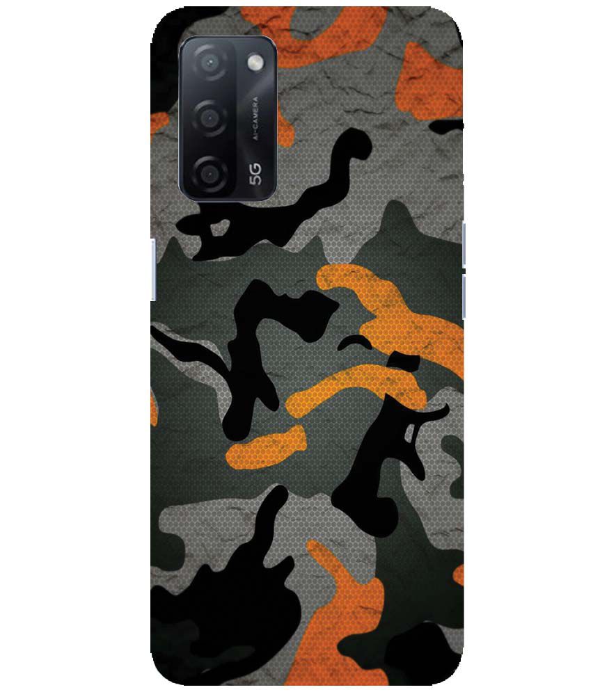 PS1337-Premium Looking Camouflage Back Cover for Oppo A53s 5G
