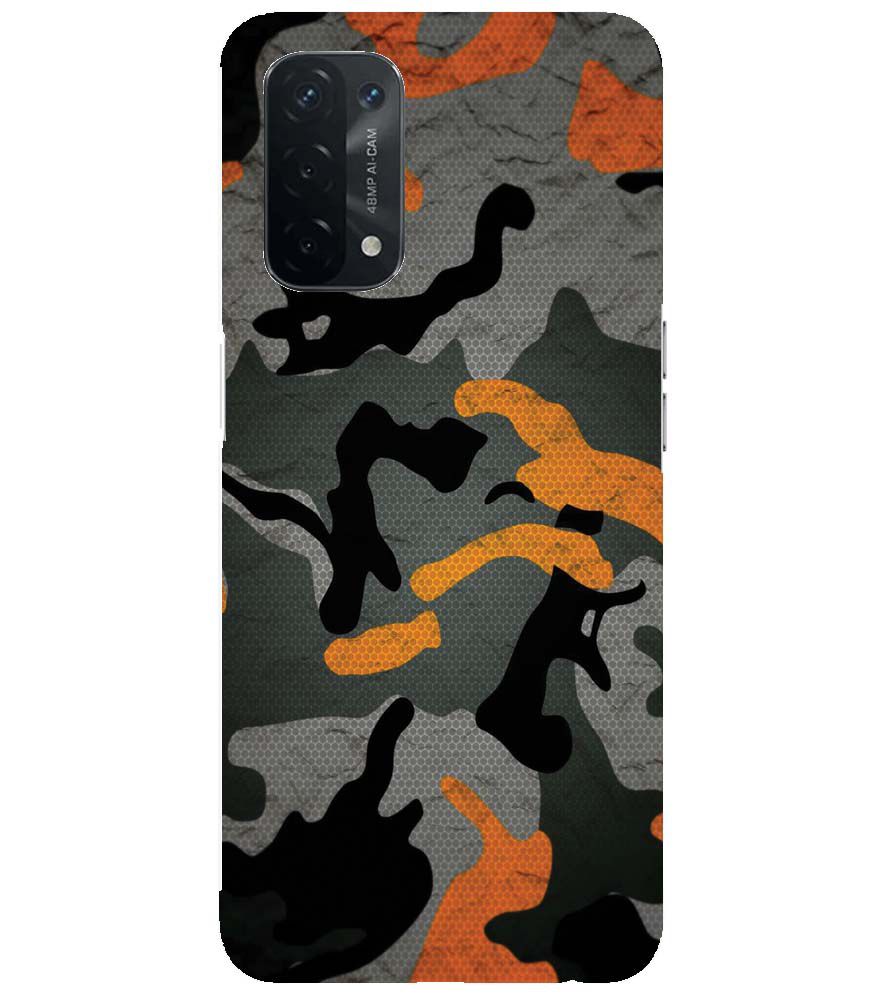 PS1337-Premium Looking Camouflage Back Cover for Oppo A54 5G