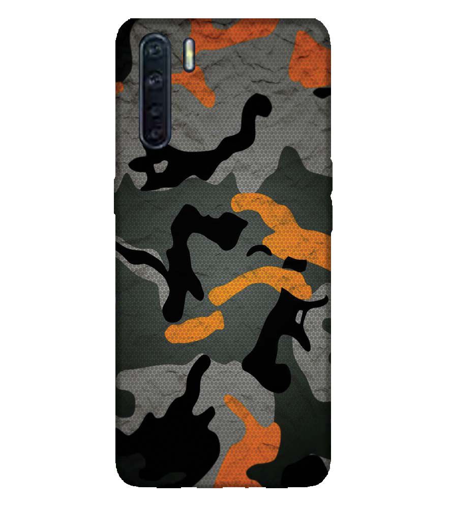 PS1337-Premium Looking Camouflage Back Cover for Oppo F15