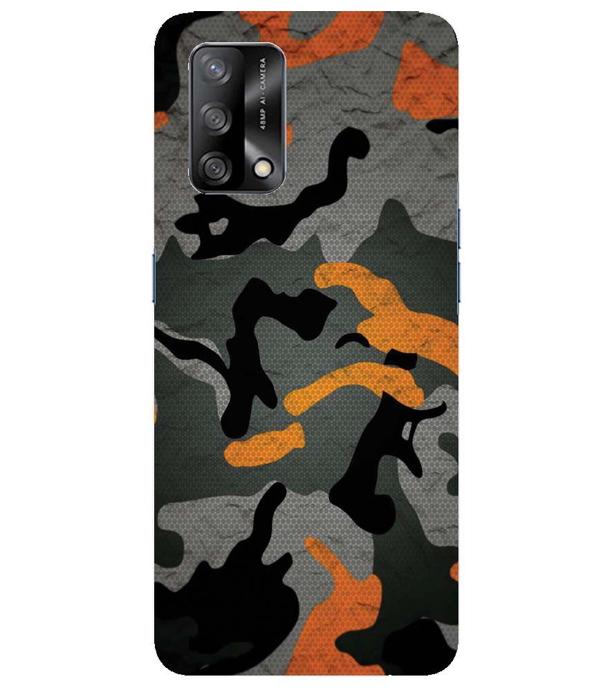 PS1337-Premium Looking Camouflage Back Cover for Oppo F19