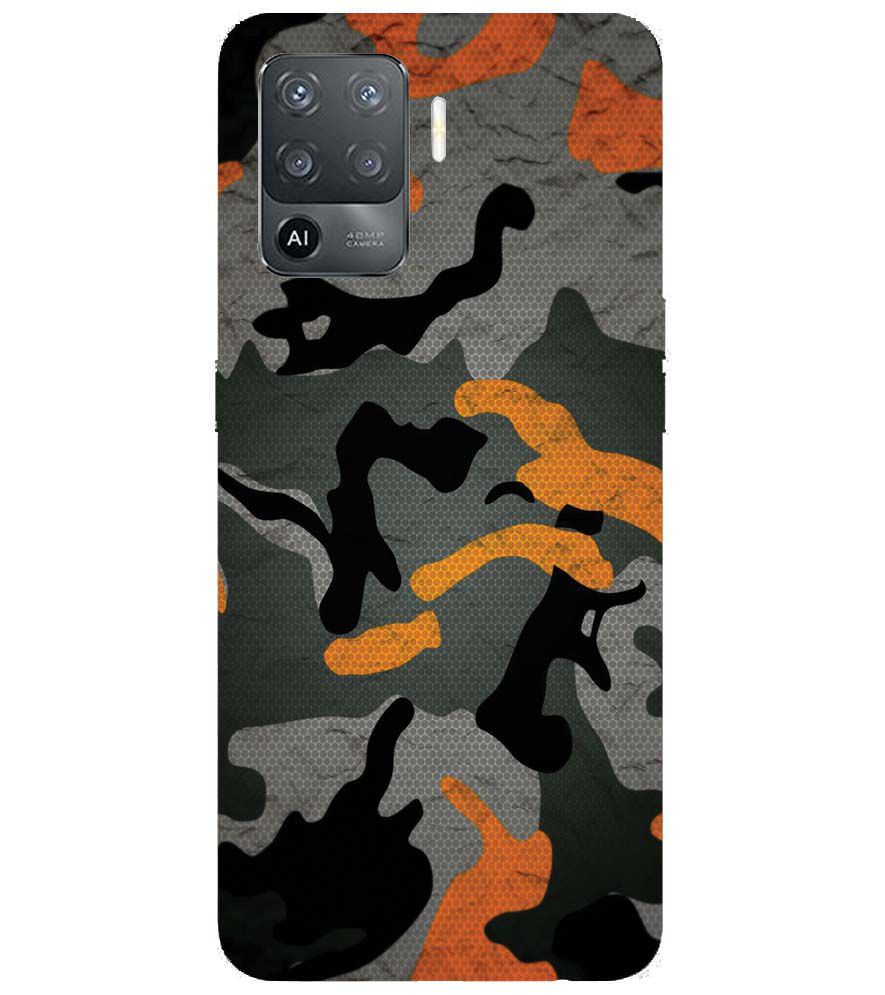 PS1337-Premium Looking Camouflage Back Cover for Oppo F19 Pro