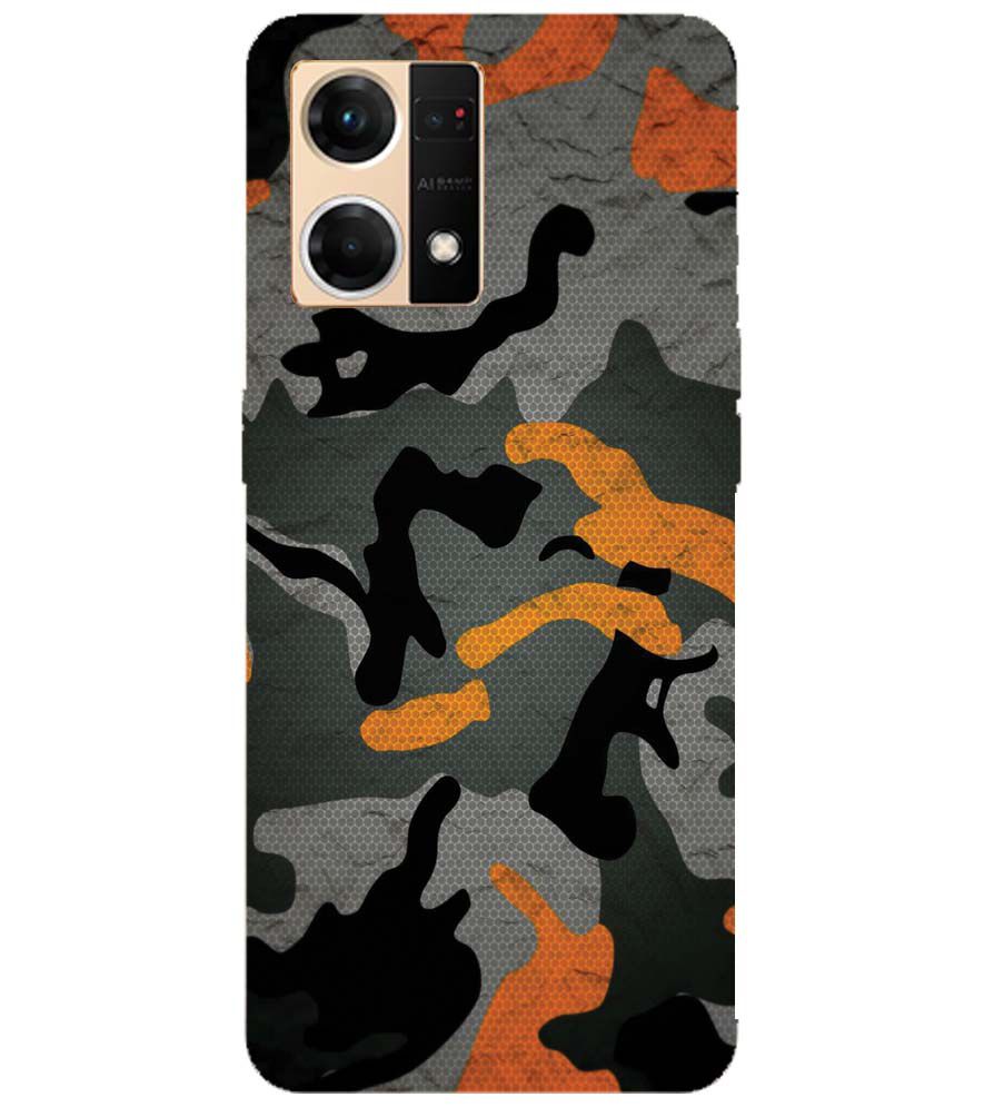 PS1337-Premium Looking Camouflage Back Cover for Oppo F21 Pro