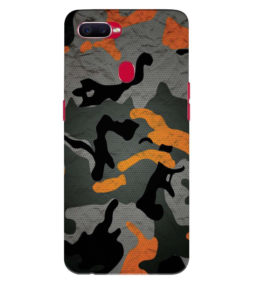 PS1337-Premium Looking Camouflage Back Cover for Oppo F9 Pro