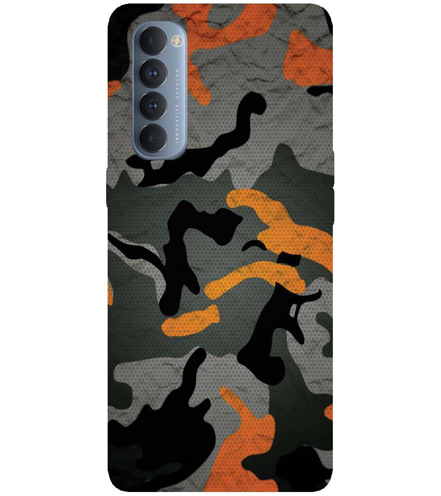PS1337-Premium Looking Camouflage Back Cover for Oppo Reno4 Pro