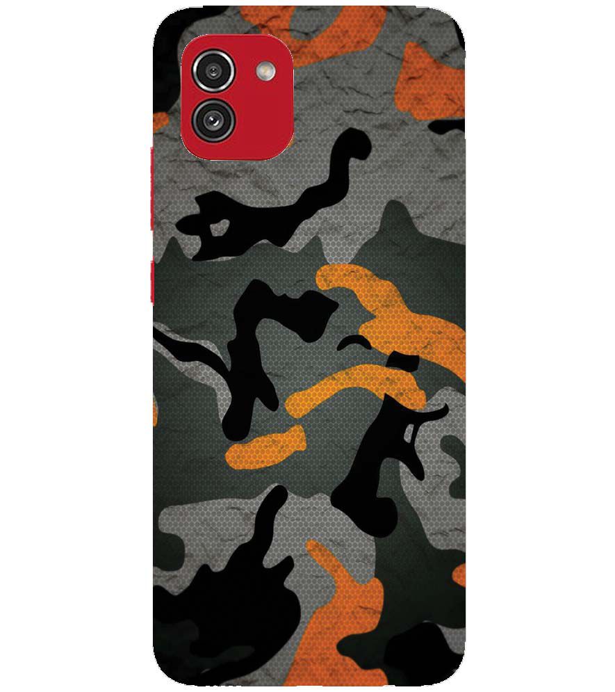 PS1337-Premium Looking Camouflage Back Cover for Samsung Galaxy A03
