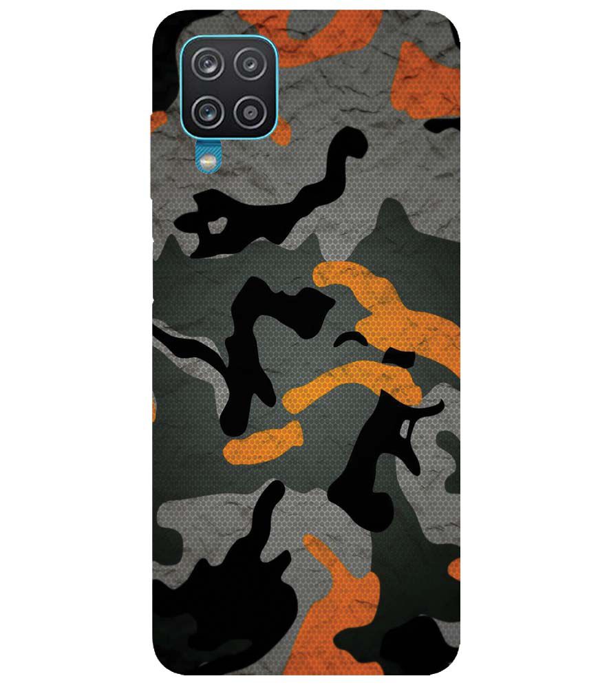PS1337-Premium Looking Camouflage Back Cover for Samsung Galaxy A12 (India)