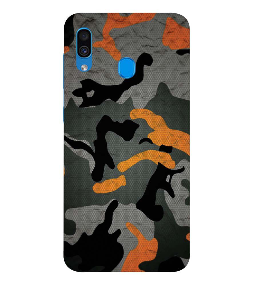 PS1337-Premium Looking Camouflage Back Cover for Samsung Galaxy A20