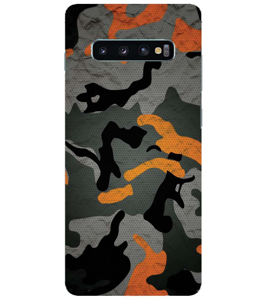 PS1337-Premium Looking Camouflage Back Cover for Samsung Galaxy S10+ (Plus with 6.4 Inch Screen)