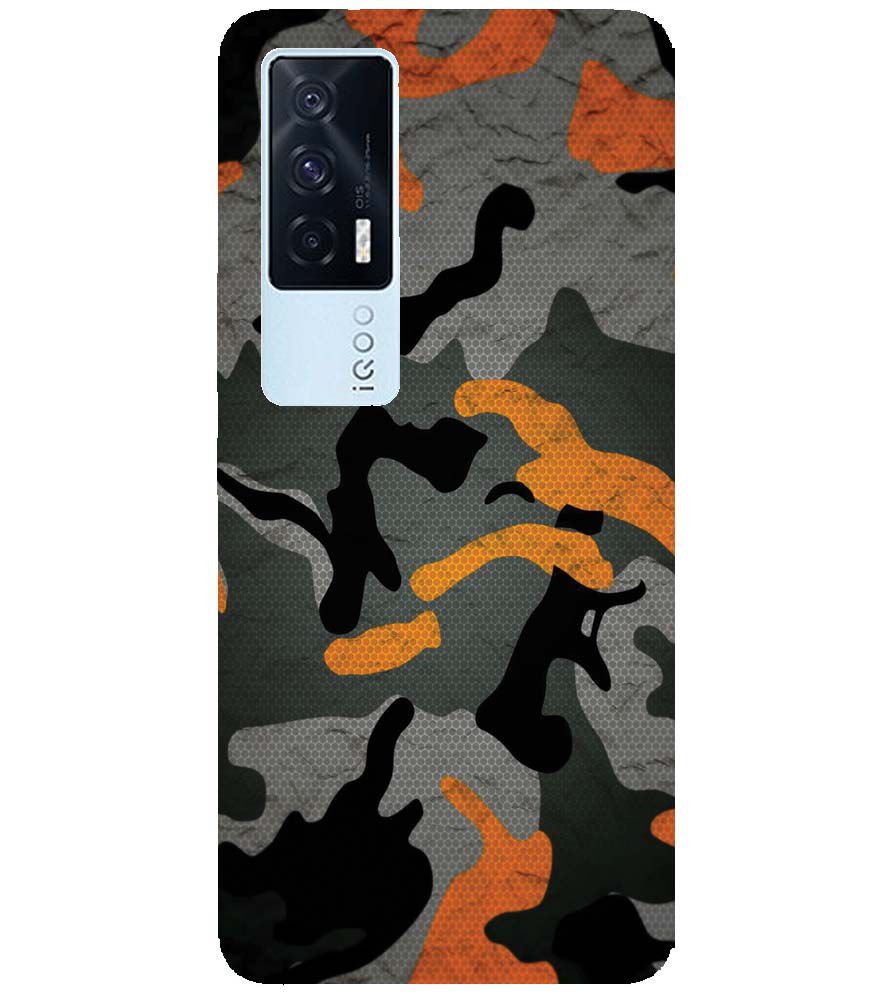 PS1337-Premium Looking Camouflage Back Cover for vivo iQOO 7