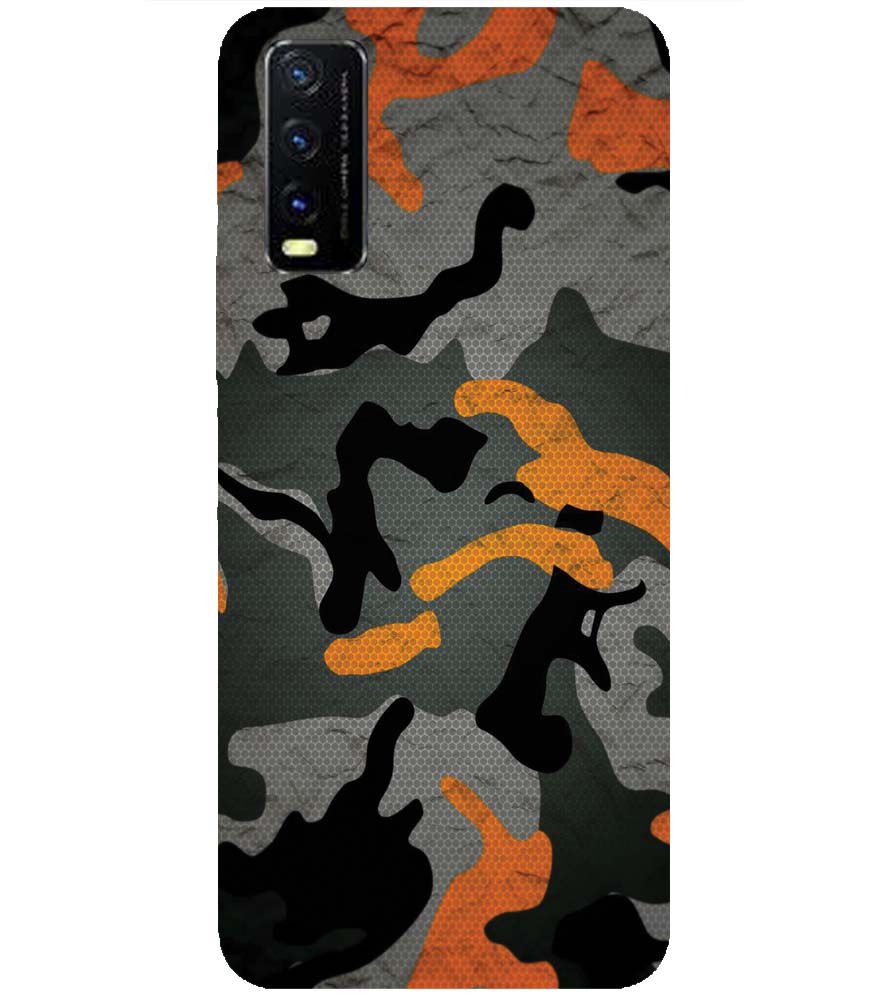PS1337-Premium Looking Camouflage Back Cover for Vivo Y20