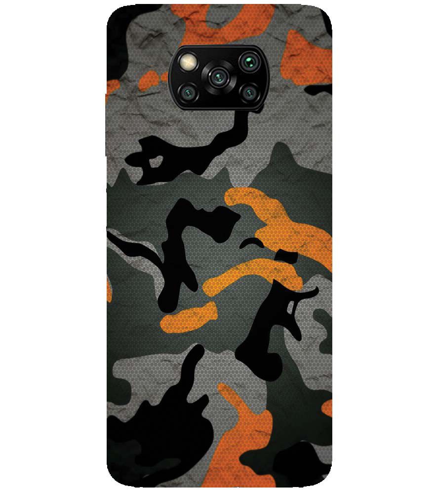 PS1337-Premium Looking Camouflage Back Cover for Xiaomi Poco X3 Pro