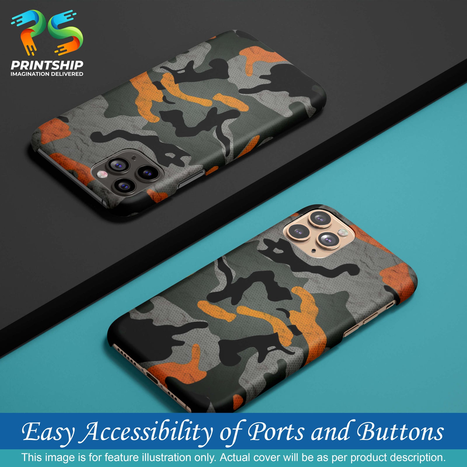 PS1337-Premium Looking Camouflage Back Cover for OnePlus 8-Image5
