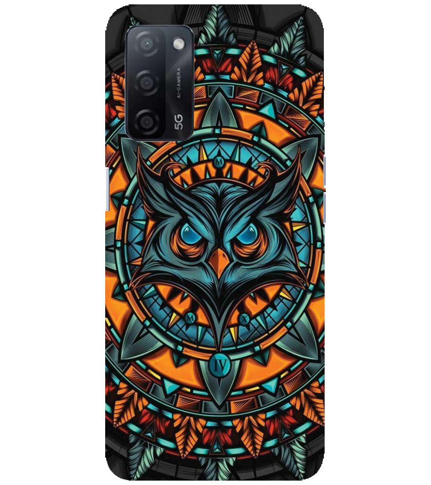 PS1338-Premium Owl Back Cover for Oppo A53s 5G