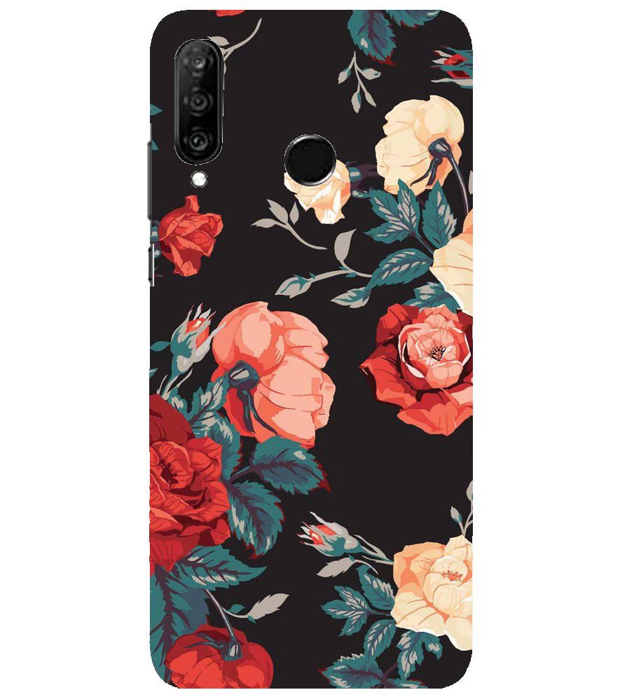 PS1340-Premium Flowers Back Cover for Huawei P30 lite