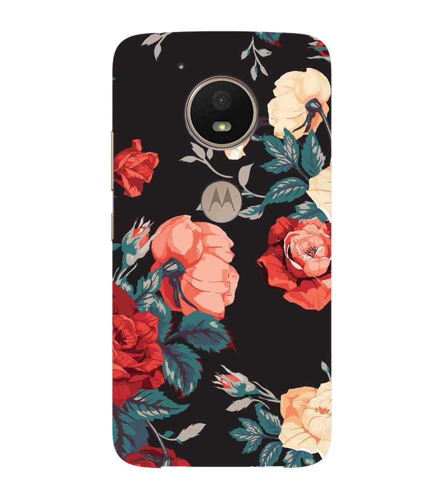 PS1340-Premium Flowers Back Cover for Motorola Moto E4 Plus