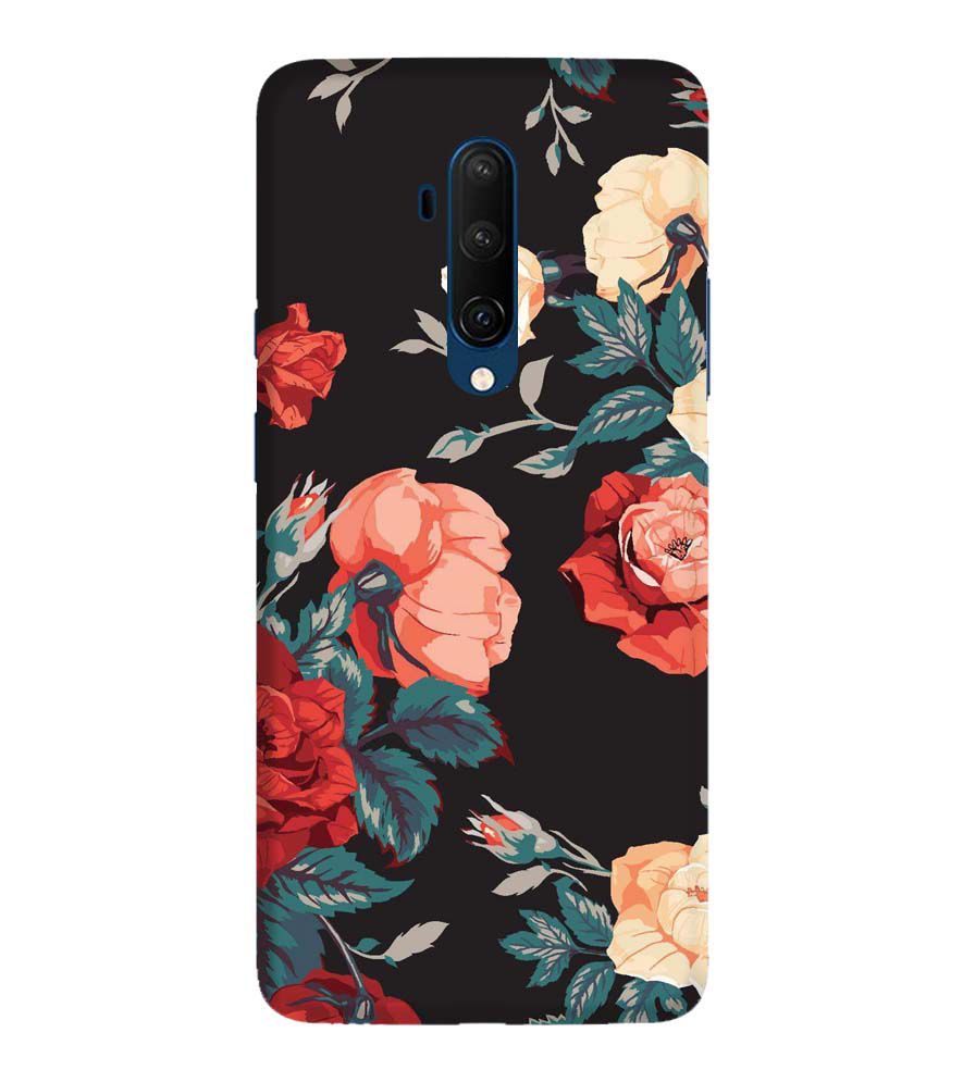 PS1340-Premium Flowers Back Cover for OnePlus 7T Pro
