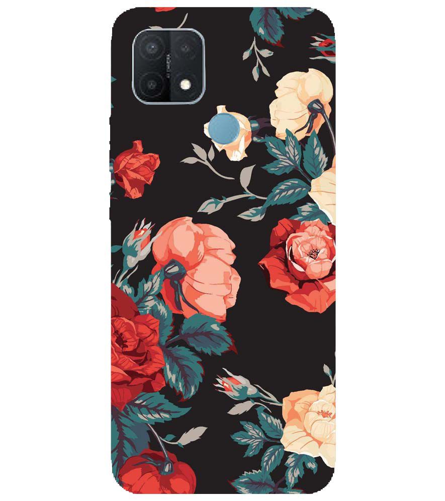 PS1340-Premium Flowers Back Cover for Oppo A15 and Oppo A15s