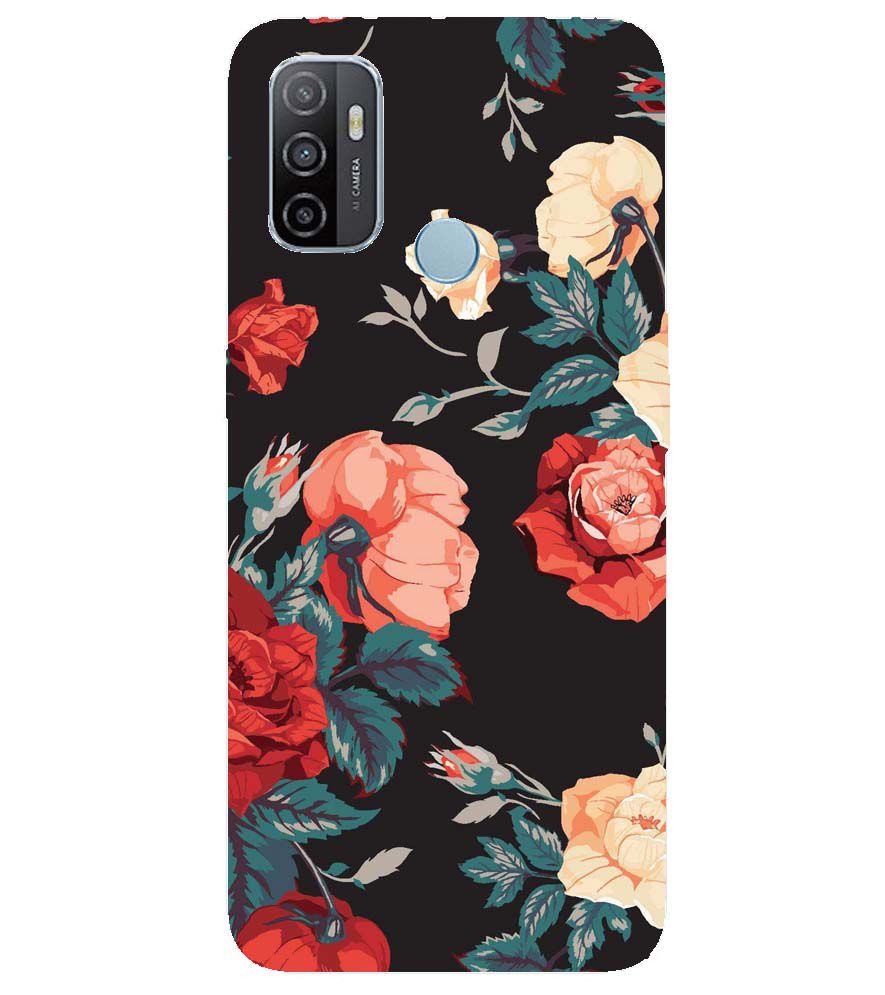 PS1340-Premium Flowers Back Cover for Oppo A53