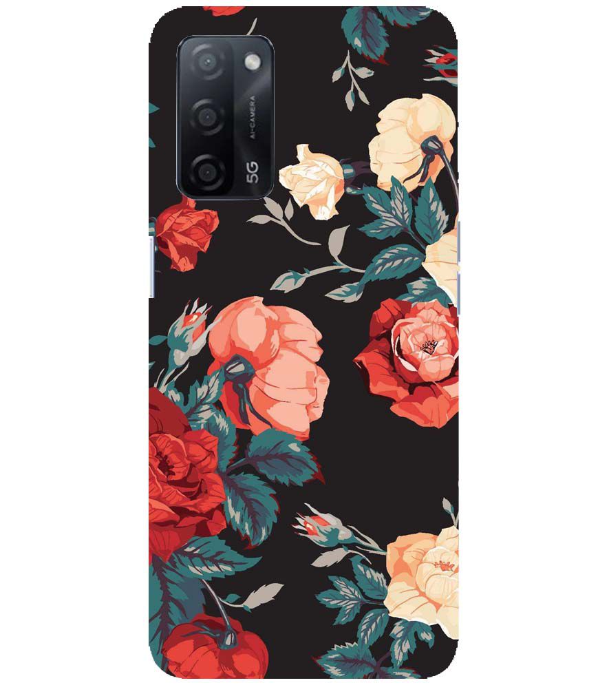 PS1340-Premium Flowers Back Cover for Oppo A53s 5G