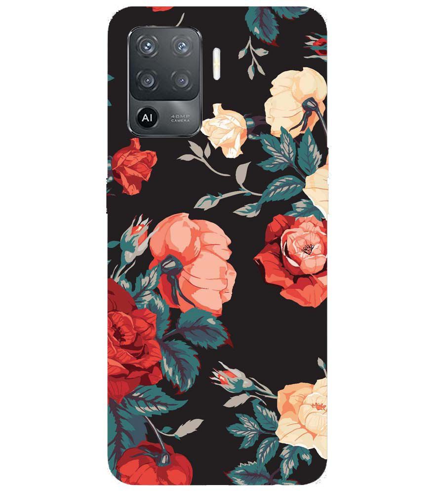 PS1340-Premium Flowers Back Cover for Oppo F19 Pro