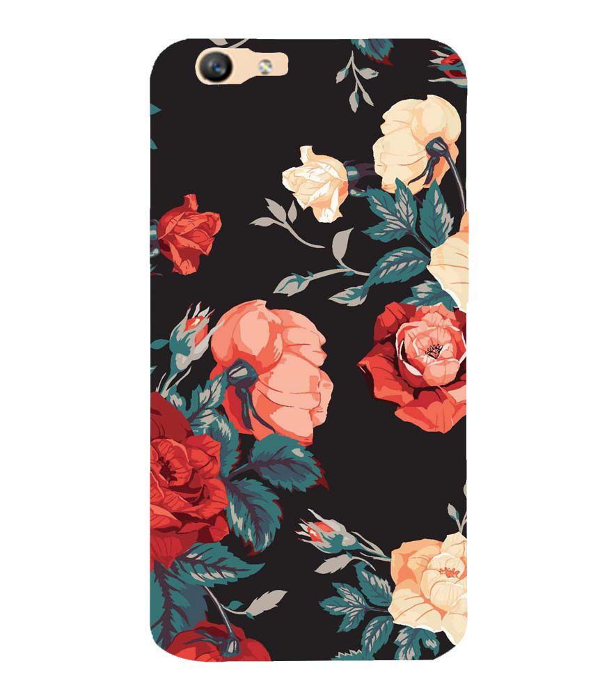 PS1340-Premium Flowers Back Cover for Oppo F1s : A59