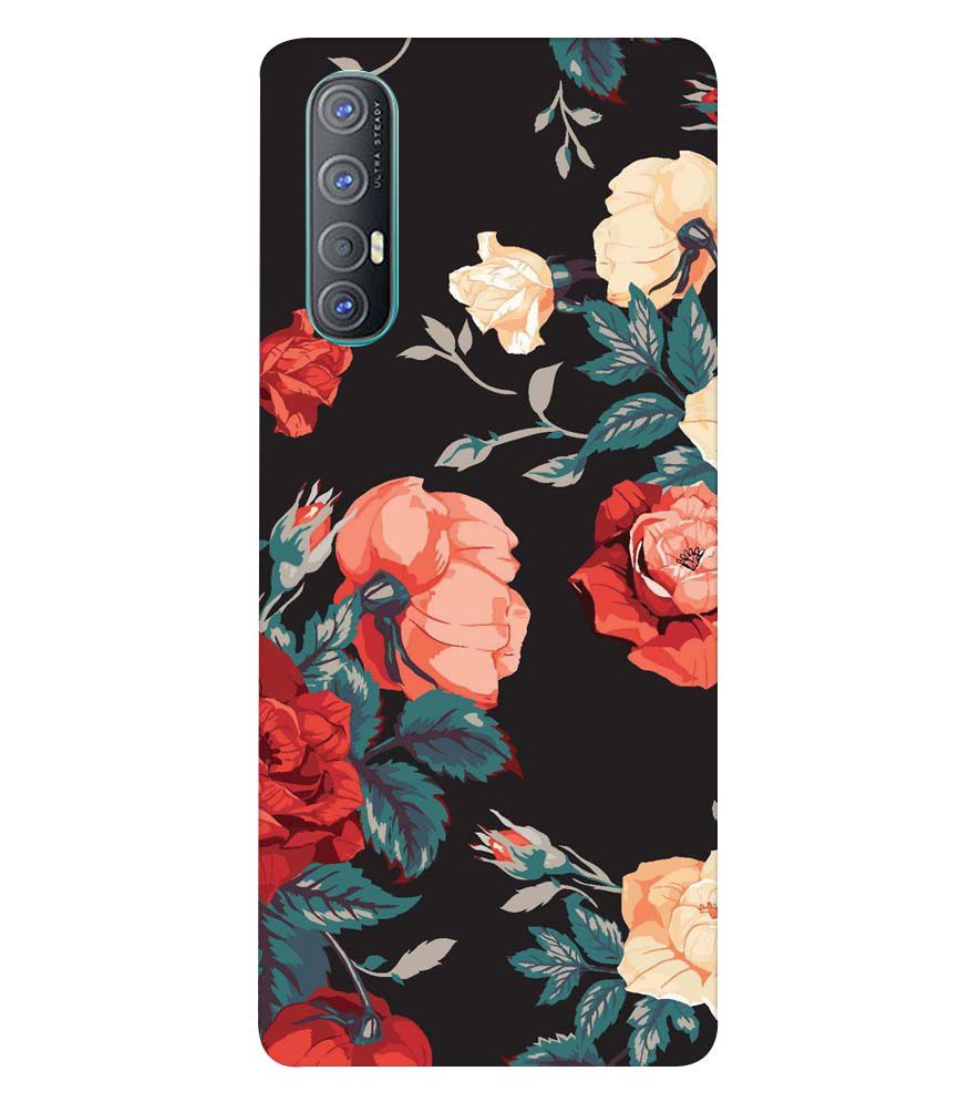 PS1340-Premium Flowers Back Cover for Oppo Reno3 Pro