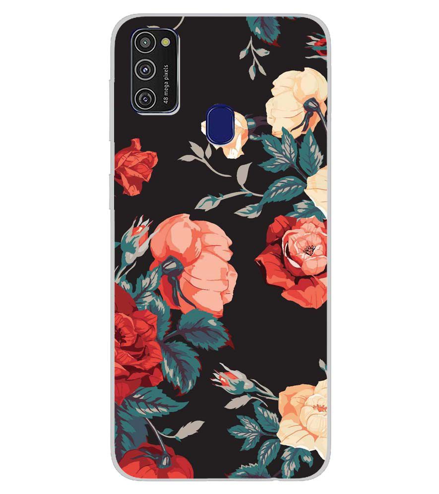 PS1340-Premium Flowers Back Cover for Samsung Galaxy M21
