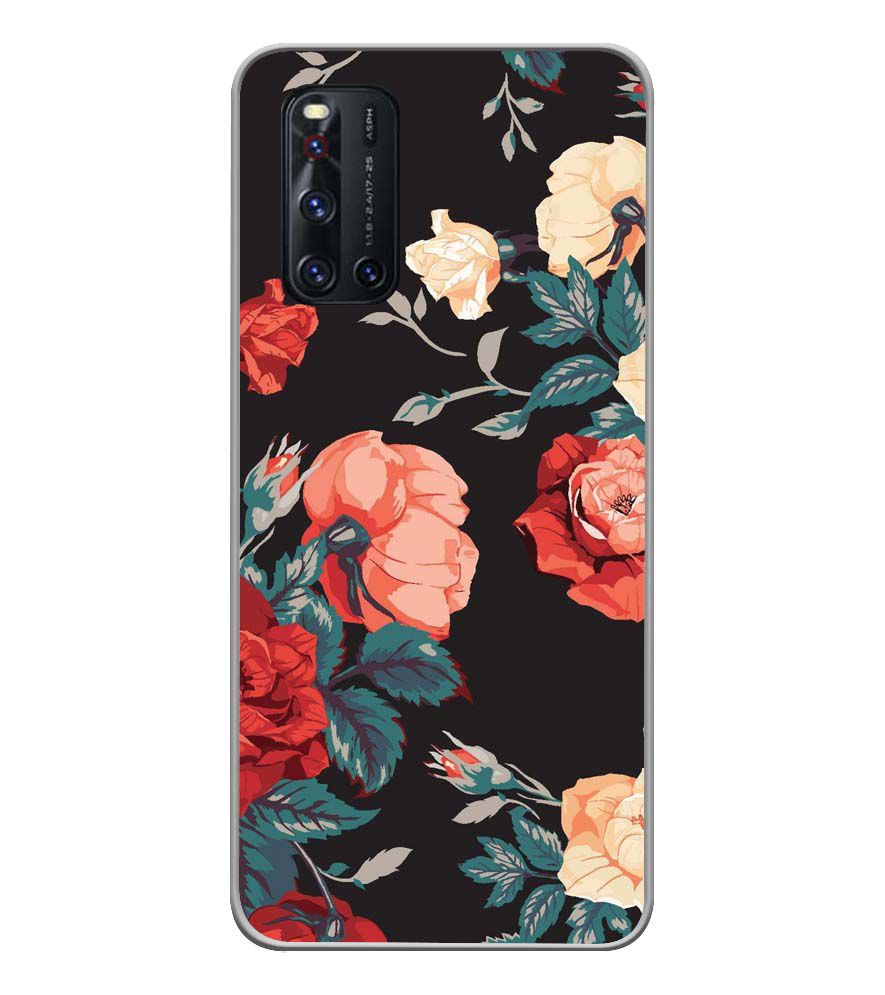 PS1340-Premium Flowers Back Cover for Vivo V19