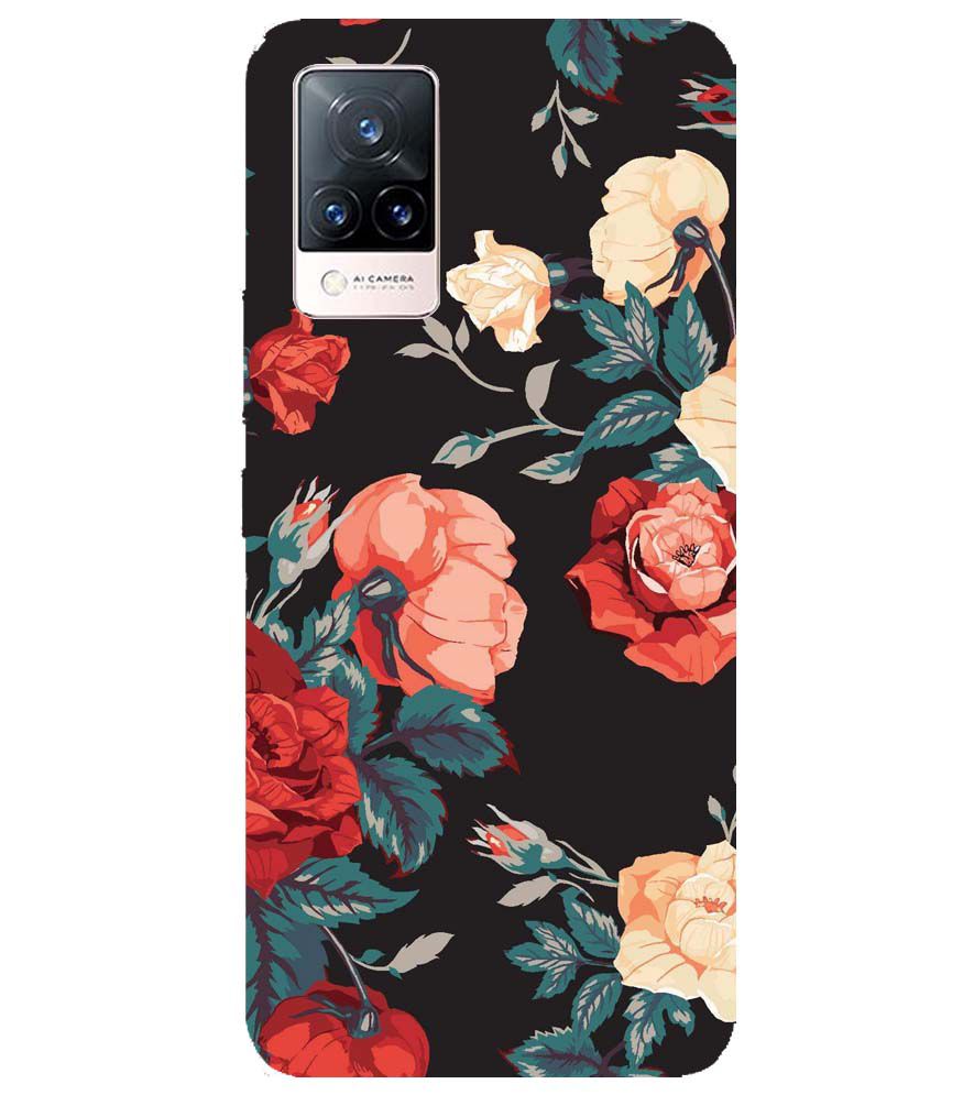PS1340-Premium Flowers Back Cover for Vivo V21 5G