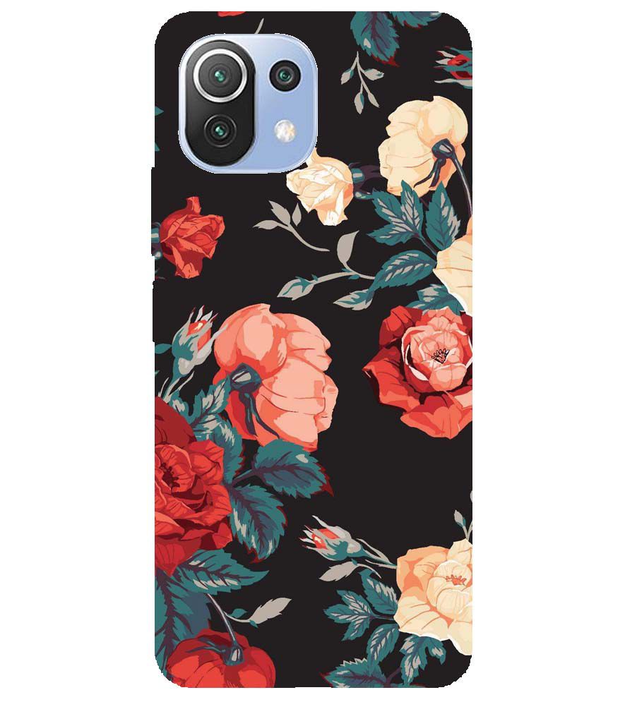 PS1340-Premium Flowers Back Cover for Xiaomi Mi 11 Lite