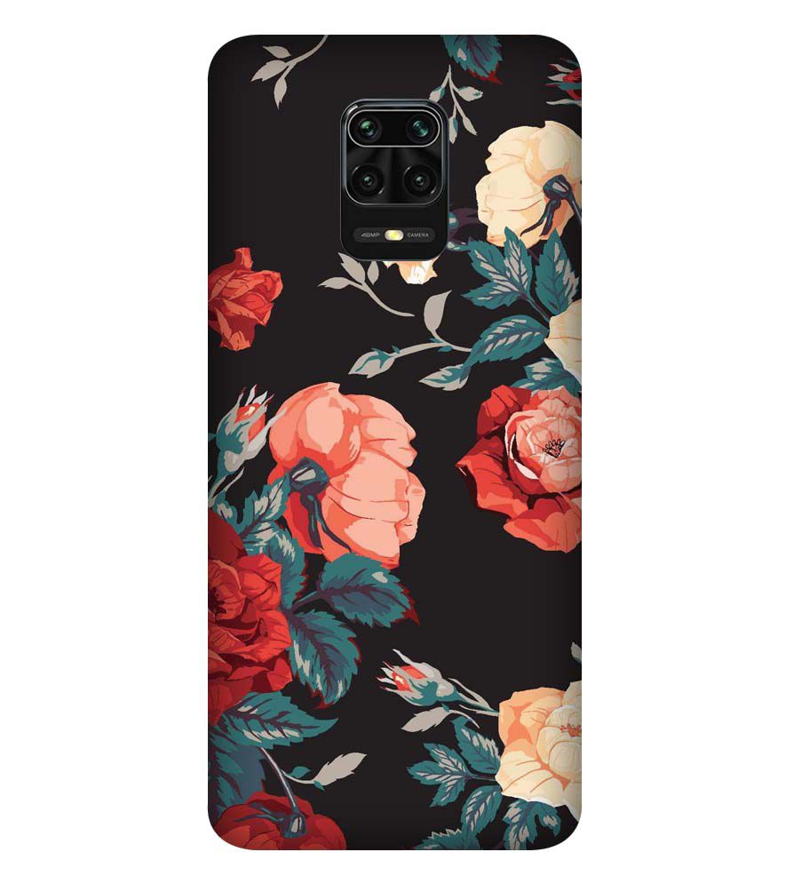 PS1340-Premium Flowers Back Cover for Xiaomi Redmi Note 9S