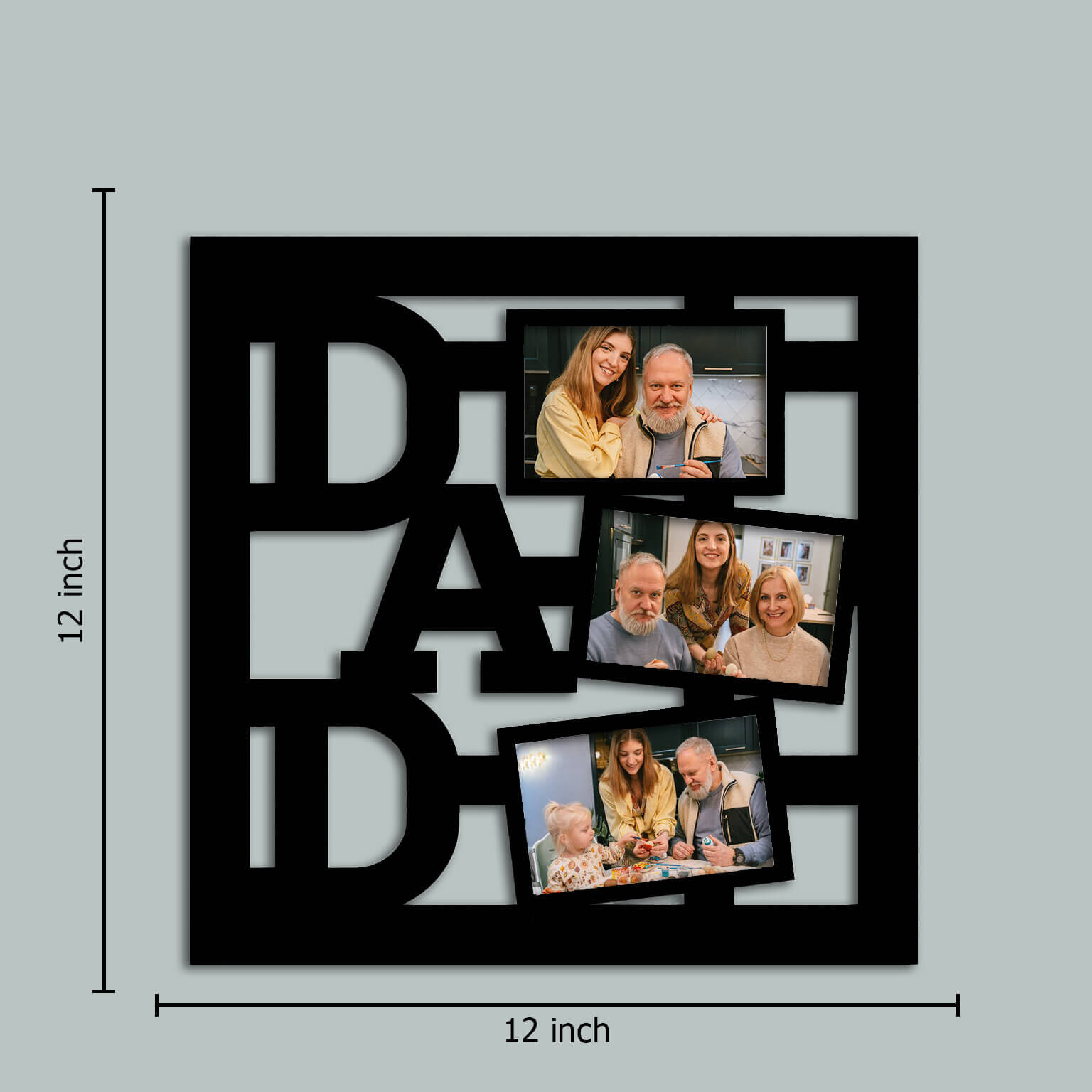 Father's Day Gift Idea: Triple Photo Frame for Dad - Capture 3 Precious Moments in One Display!