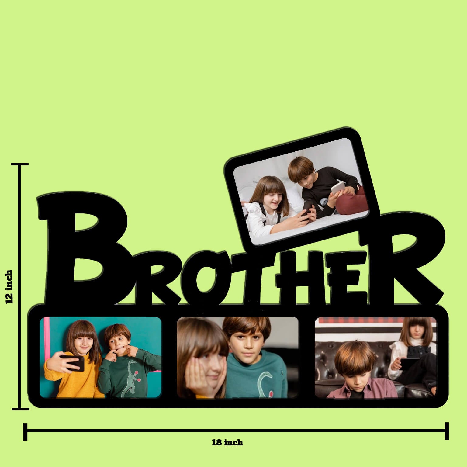 Brotherly Love: Personalized Photo Frame for Your Favorite Sibling