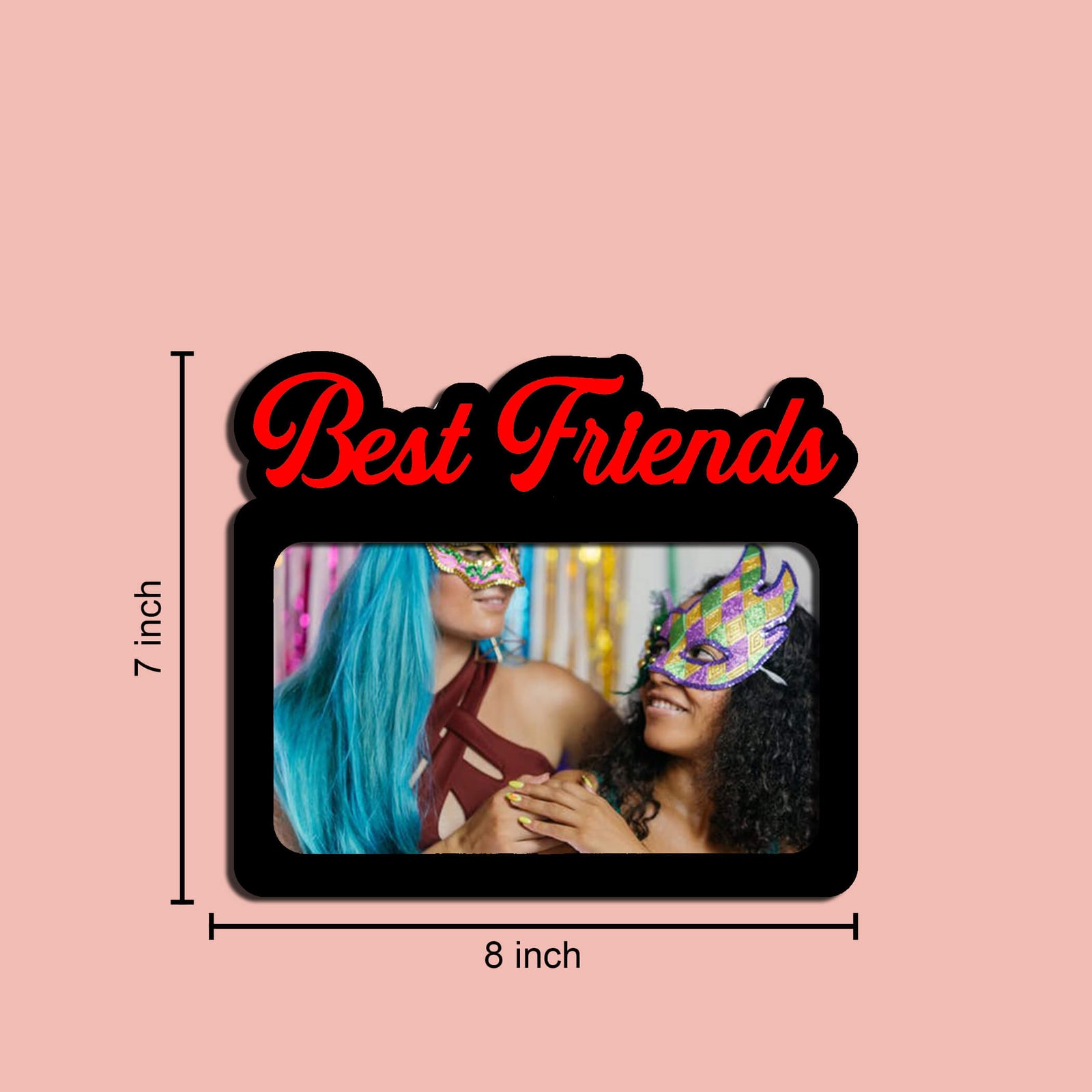 Laser Cut Photo Frame Best Friends Photo with One Photo
