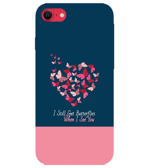 U0317-Butterflies on Seeing You Back Cover for Apple iPhone SE (2020)