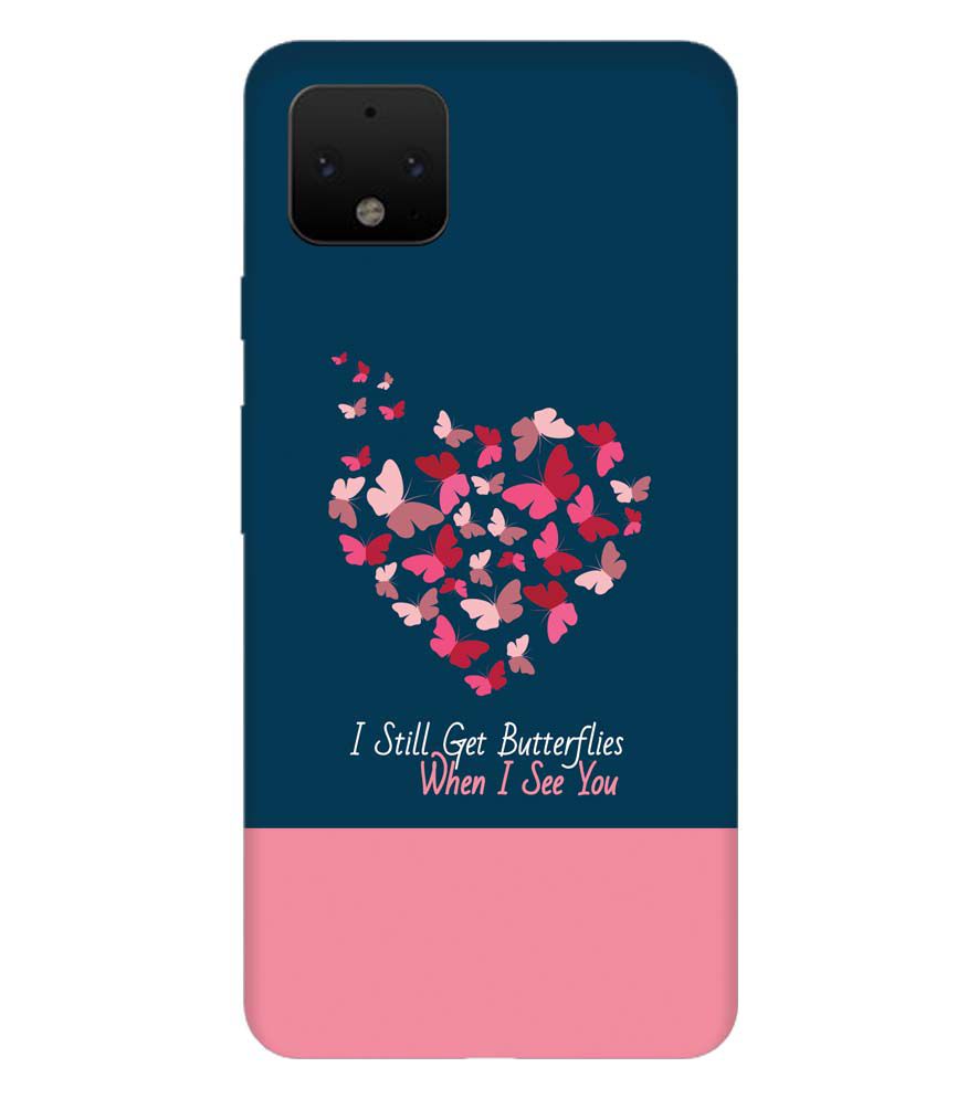 U0317-Butterflies on Seeing You Back Cover for Google Pixel 4