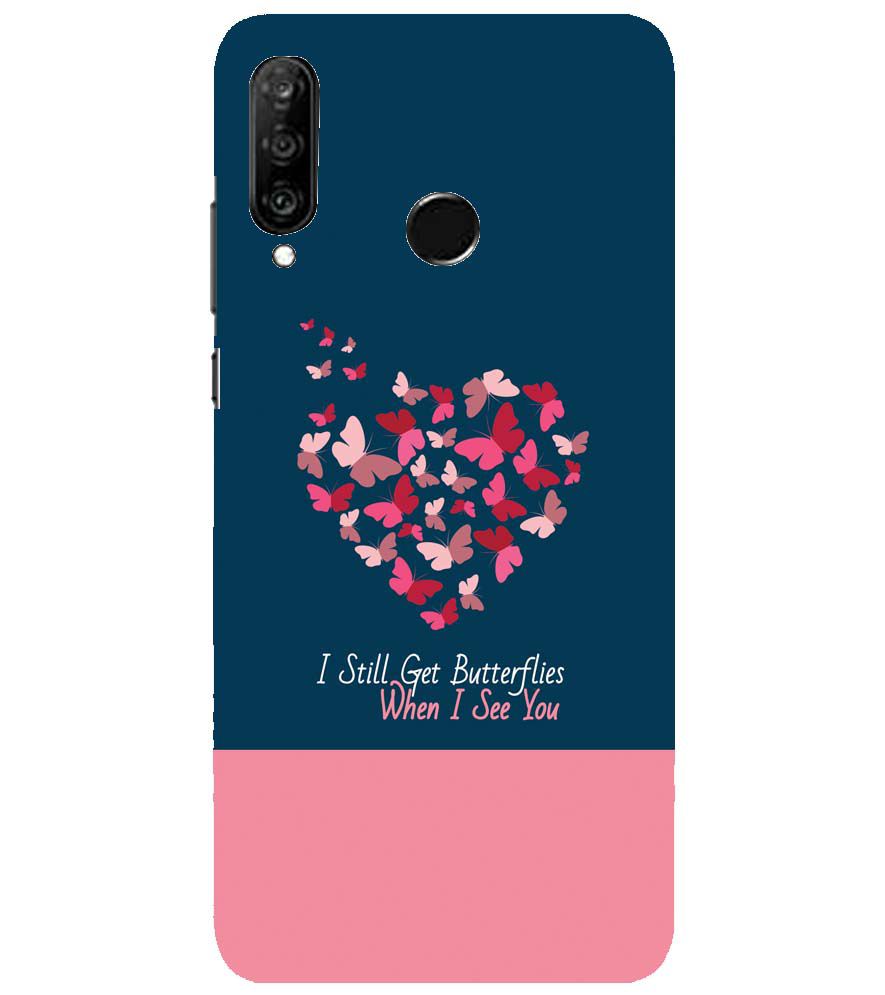 U0317-Butterflies on Seeing You Back Cover for Huawei P30 lite