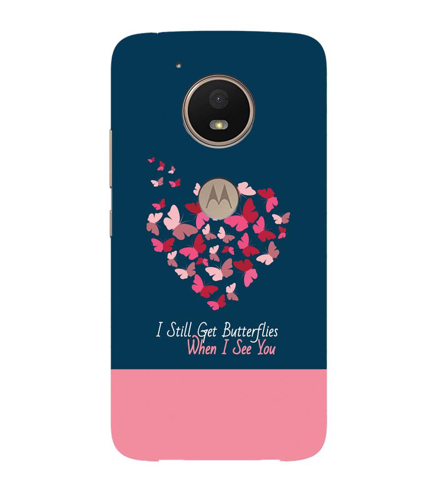 U0317-Butterflies on Seeing You Back Cover for Motorola Moto E4 Plus