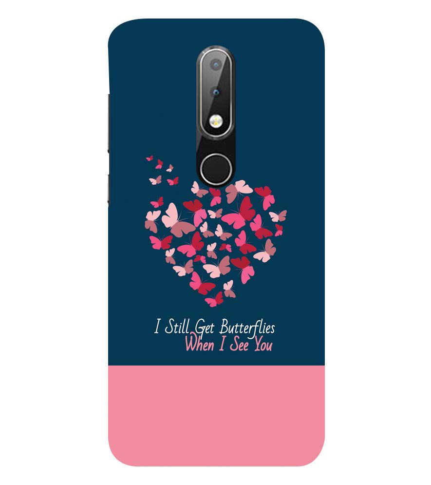 U0317-Butterflies on Seeing You Back Cover for Nokia 6.1 (2018)