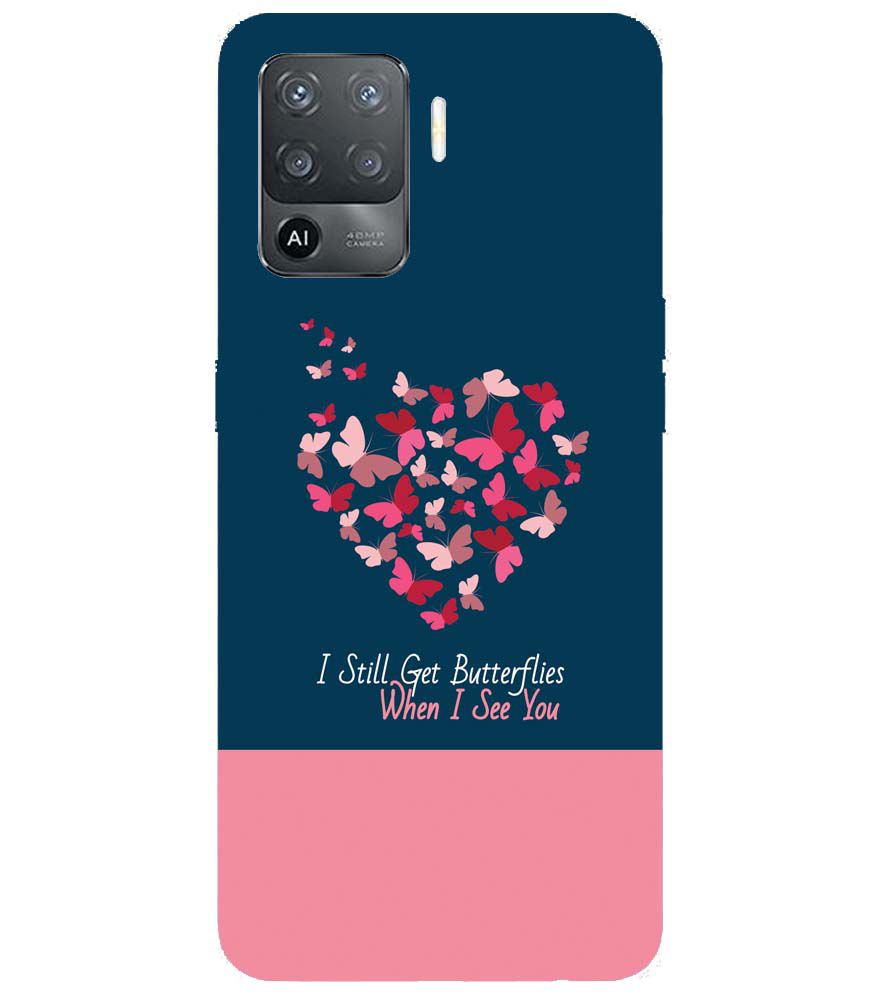 U0317-Butterflies on Seeing You Back Cover for Oppo F19 Pro