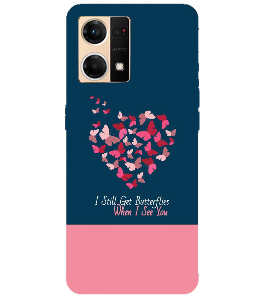 U0317-Butterflies on Seeing You Back Cover for Oppo F21 Pro