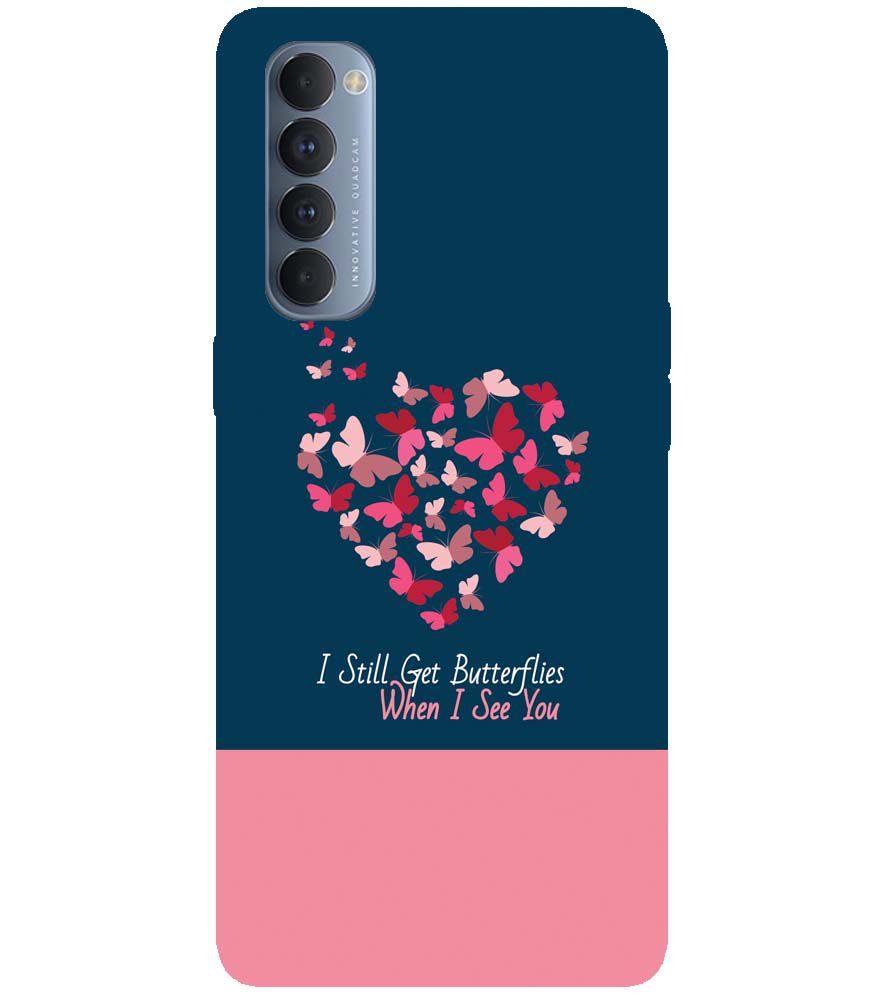 U0317-Butterflies on Seeing You Back Cover for Oppo Reno4 Pro