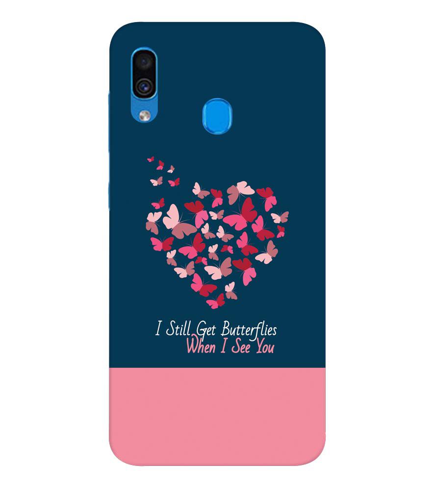 U0317-Butterflies on Seeing You Back Cover for Samsung Galaxy A20