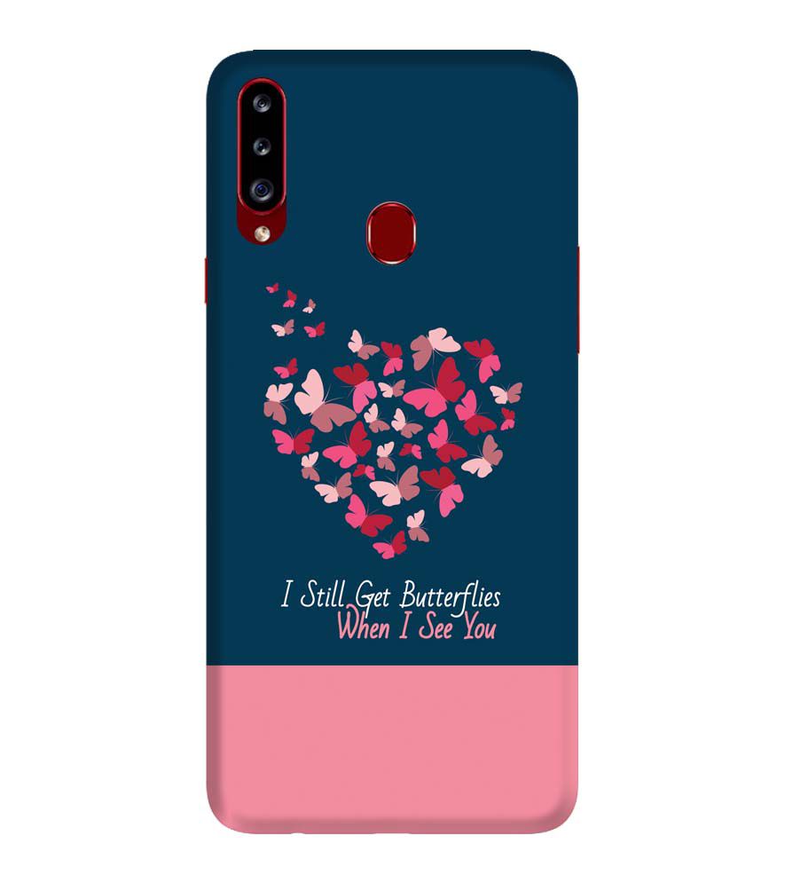U0317-Butterflies on Seeing You Back Cover for Samsung Galaxy A20s