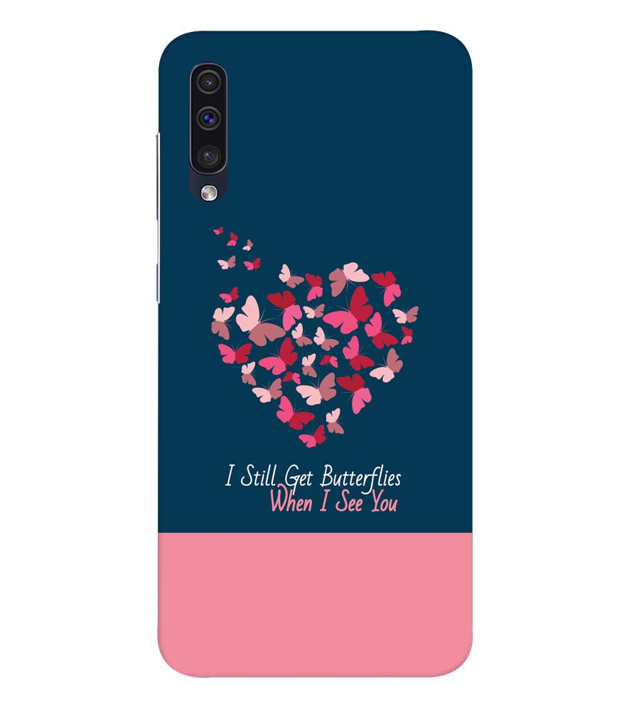 U0317-Butterflies on Seeing You Back Cover for Samsung Galaxy A50