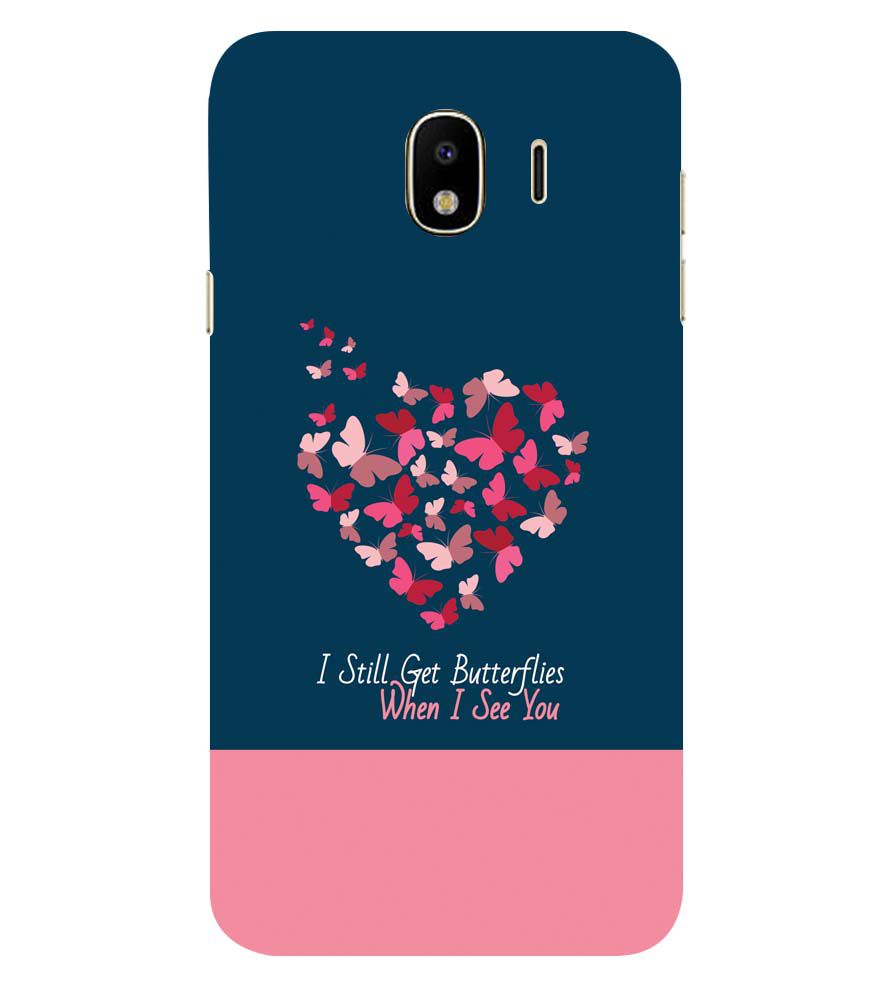 U0317-Butterflies on Seeing You Back Cover for Samsung Galaxy J4 (2018)