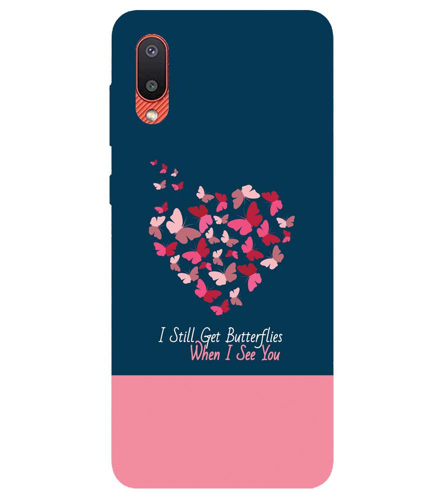 U0317-Butterflies on Seeing You Back Cover for Samsung Galaxy M02