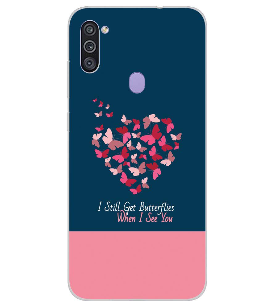 U0317-Butterflies on Seeing You Back Cover for Samsung Galaxy M11