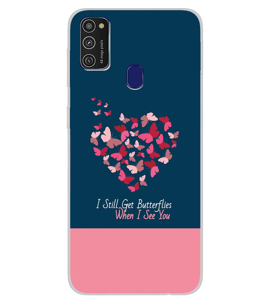 U0317-Butterflies on Seeing You Back Cover for Samsung Galaxy M21