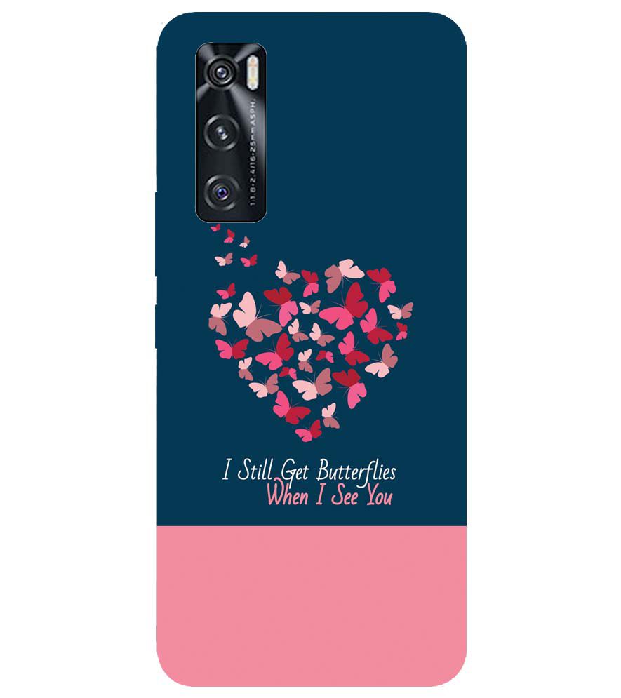 U0317-Butterflies on Seeing You Back Cover for vivo V20 SE